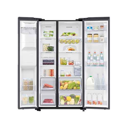 Samsung 617L Side by Side Fridge with Ice Dispenser - Gentle Black (Photo: 4)